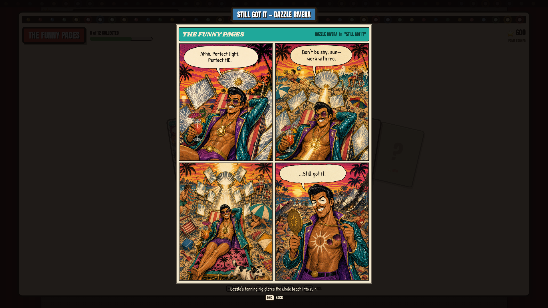 Reading a Funny Pages comic strip